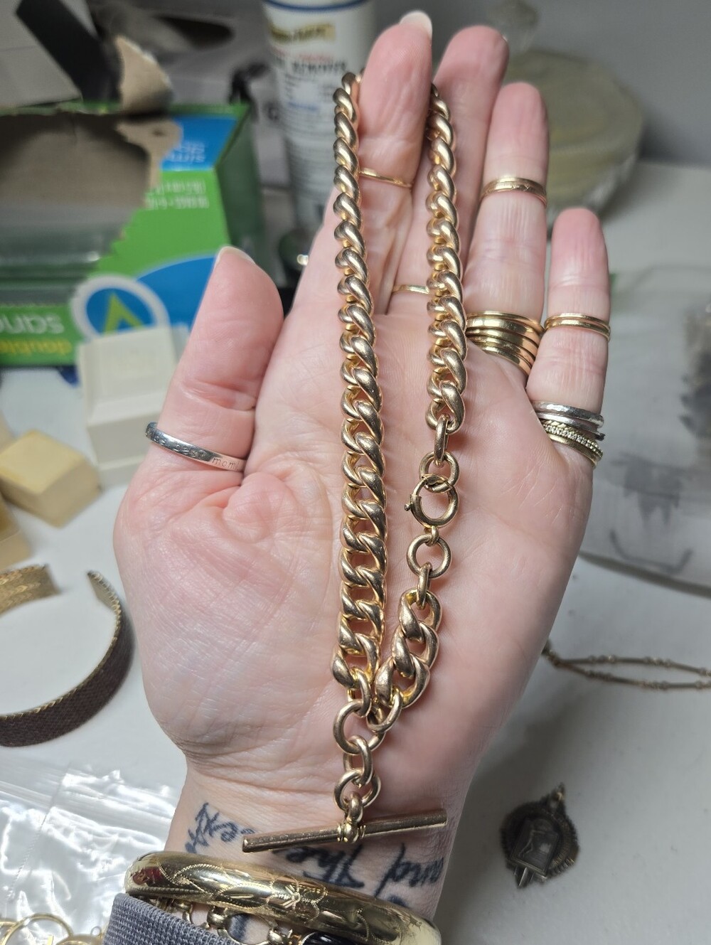 Huge Victorian Gold Filled Watch Chain